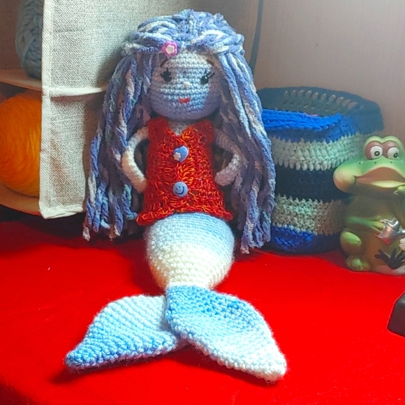 Blue Mermaid Doll - Picture 4 of 5